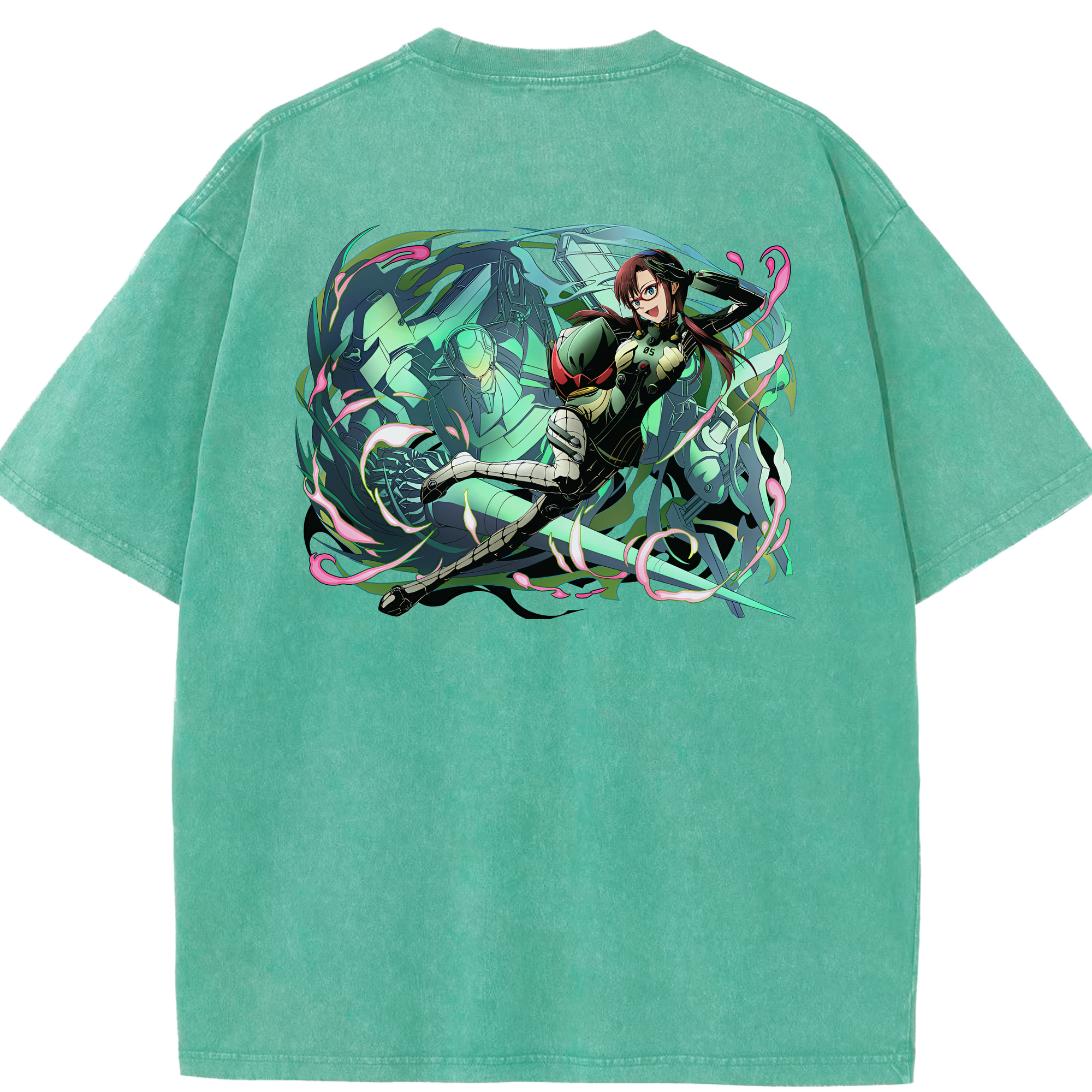 （画像用） EVA 新世紀エヴァンゲリオン 綿100% ヴィンテージ風 半袖Tシャツ（背面プリント）